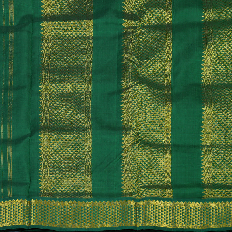 Hayagrivas Handloom Ten Yards Silk Saree with Dark Green Border KBE793H9-1