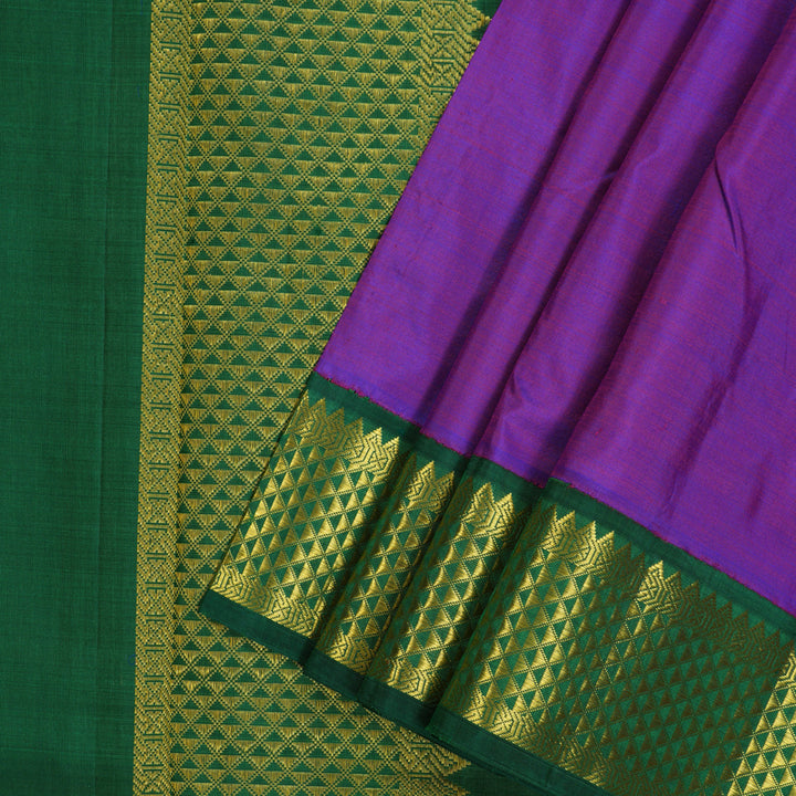 Hayagrivas Handloom Ten Yards Silk Saree with Dark Green Border KBE793H9-1