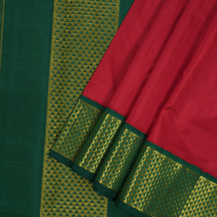 Hayagrivas Handloom Red Ten Yards Silk Madisar KBE793H9-2