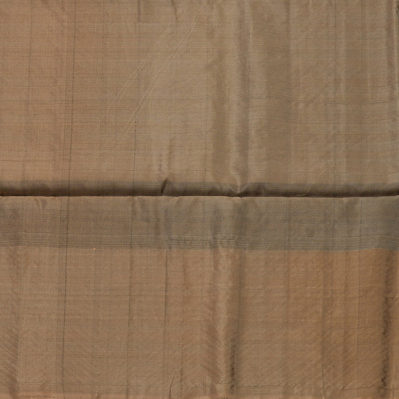 Hayagrivas Handloom Black Soft Silk Saree with Peach Border KBE794H3-1