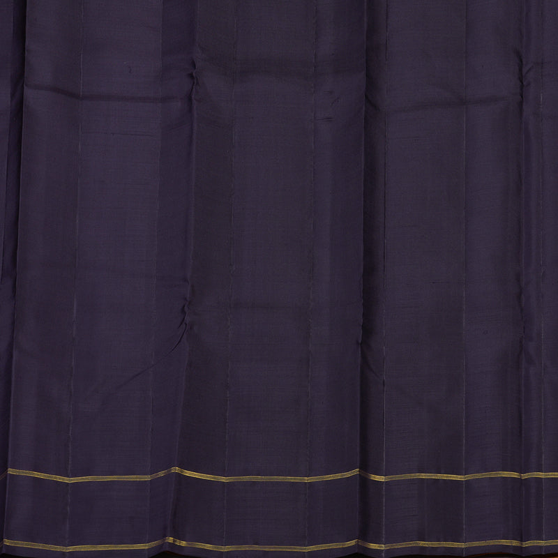 Hayagrivas Handloom Kanjivaram silk saree in Mustard yellow with Nagapzham Borderless KBE7D3-1