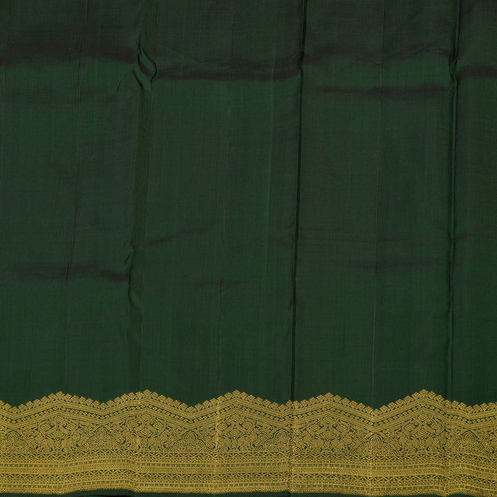 Hayagrivas Handloom Bottle Green Kanjivaram Silk Saree KBE804H2-1