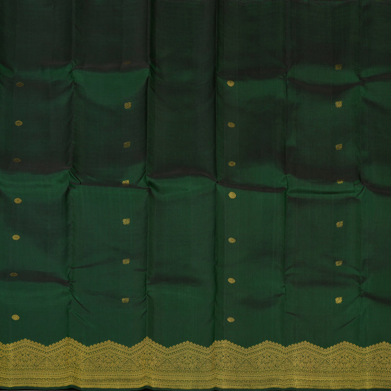 Hayagrivas Handloom Bottle Green Kanjivaram Silk Saree KBE804H2-1