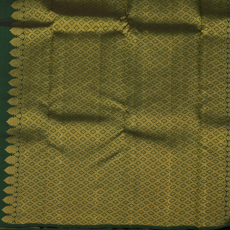 Hayagrivas Handloom Bottle Green Kanjivaram Silk Saree KBE804H2-1