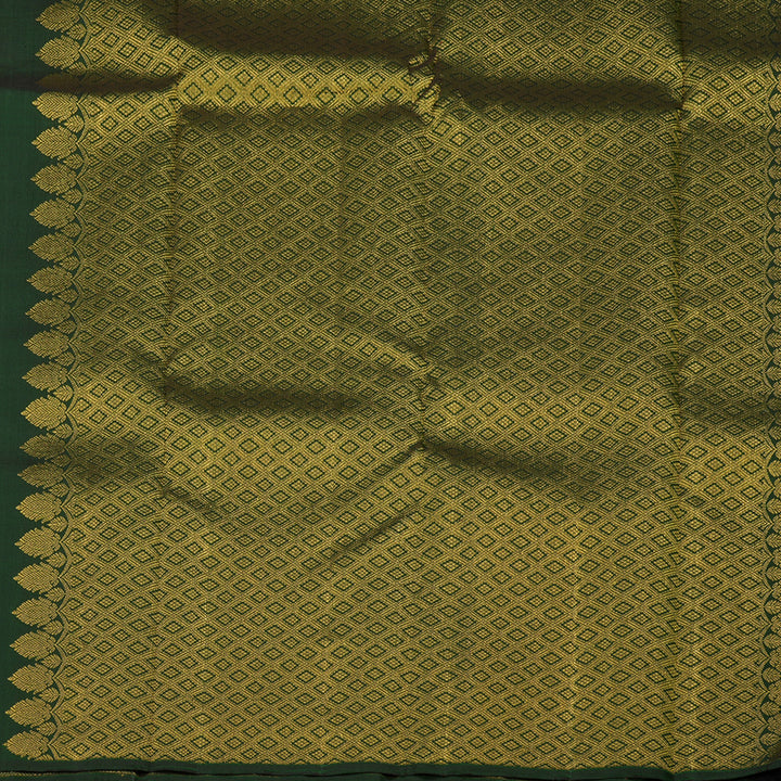 Hayagrivas Handloom Bottle Green Kanjivaram Silk Saree KBE804H2-1