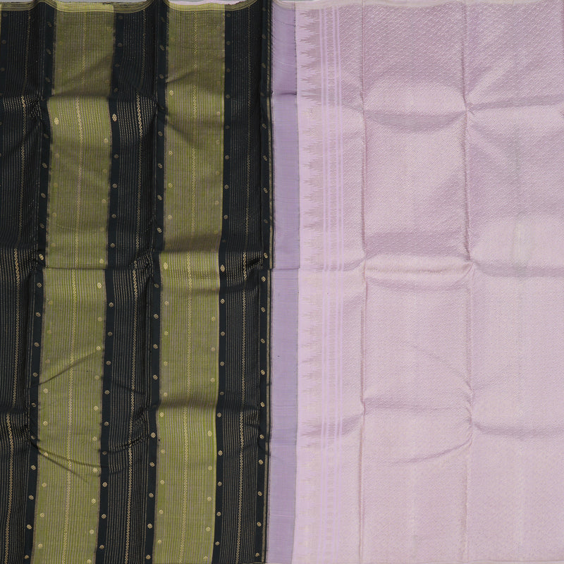 Hayagrivas Handloom Black&Beige Kanjivaram Silk Saree KBE804H5-10