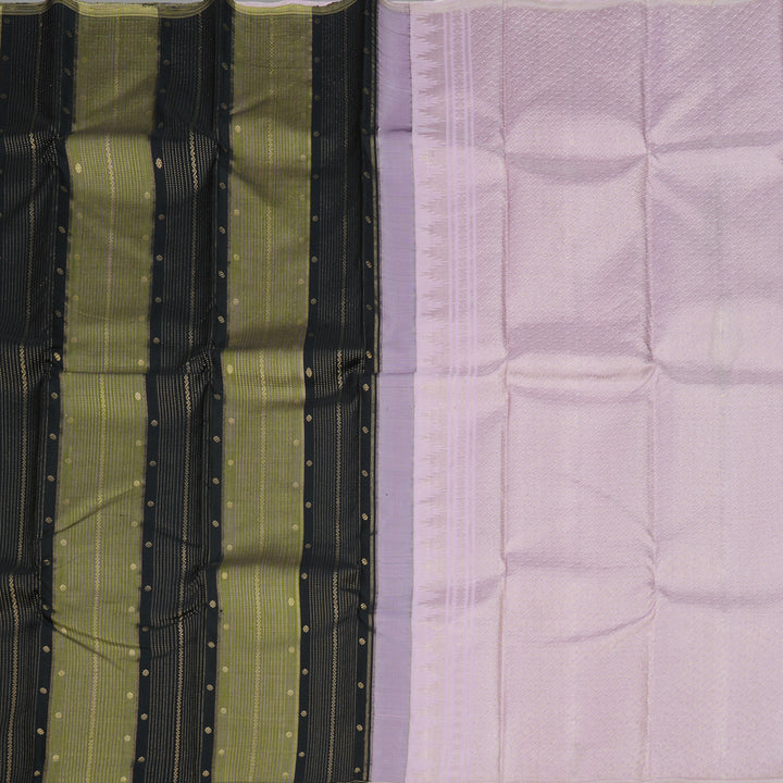 Hayagrivas Handloom Black&Beige Kanjivaram Silk Saree KBE804H5-10