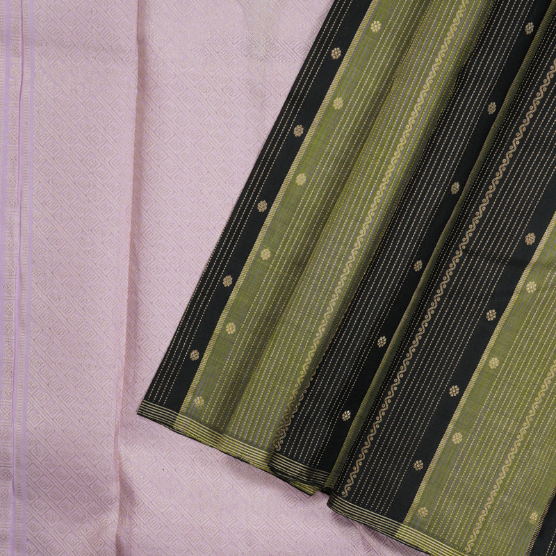 Hayagrivas Handloom Black&Beige Kanjivaram Silk Saree KBE804H5-10