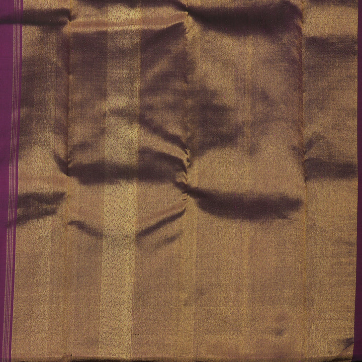 Hayagrivas Handloom Kanjivaram Silk Saree in Deep Violet with Temple Border KBE808H2-1