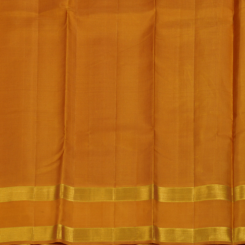 Hayagrivas Handloom Maroon Kanjivaram Silk Saree with Mustard Yellow border KBE808H3-1
