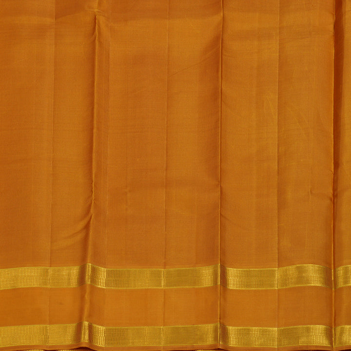 Hayagrivas Handloom Maroon Kanjivaram Silk Saree with Mustard Yellow border KBE808H3-1