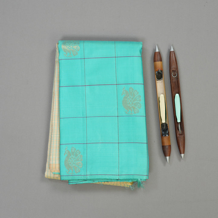 Hayagrivas Handloom Pure Kanjivaram Silk Saree in Soft Half Sandal KBE816H7-1