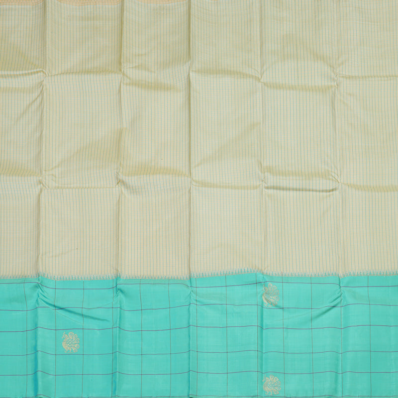 Hayagrivas Handloom Pure Kanjivaram Silk Saree in Soft Half Sandal KBE816H7-1