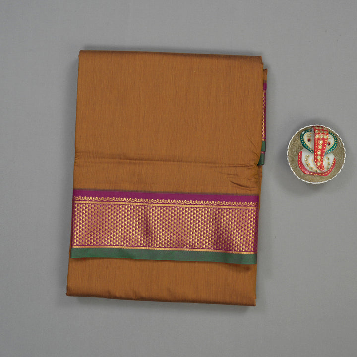 Hayagrivas Deep Gold Kanjivaram Ten Yards Semi-Silk Saree KBE817H9-7