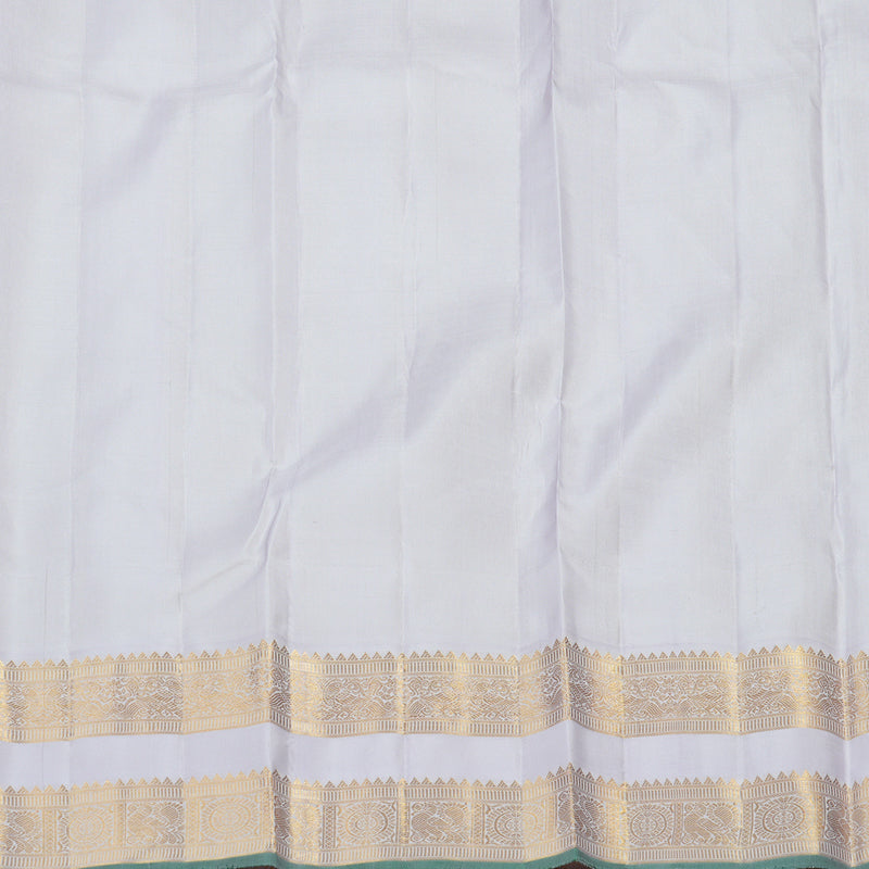 Hayagrivas Handloom Pure Kanjivaram Silk Saree in Refreshing Apple Green  KBE819H2-1