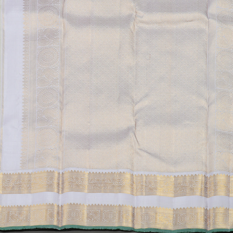 Hayagrivas Handloom Pure Kanjivaram Silk Saree in Refreshing Apple Green  KBE819H2-1