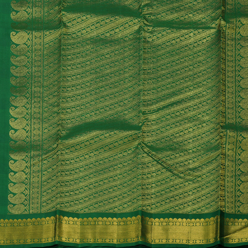 Hayagrivas Handloom Multicolour Checks Kanjivaram Silk Saree with Dark Green Border KBE836H6-1