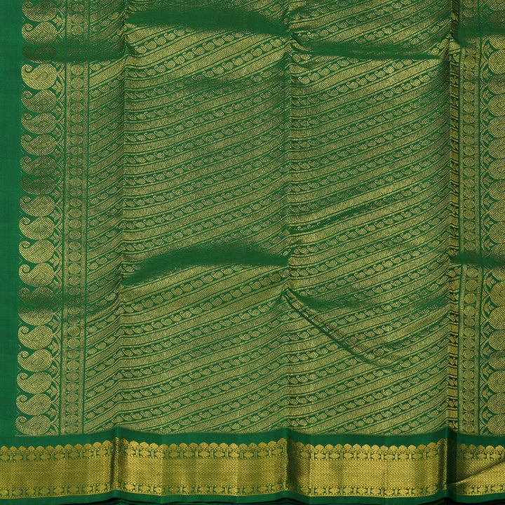 Hayagrivas Handloom Multicolour Checks Kanjivaram Silk Saree with Dark Green Border KBE836H6-1