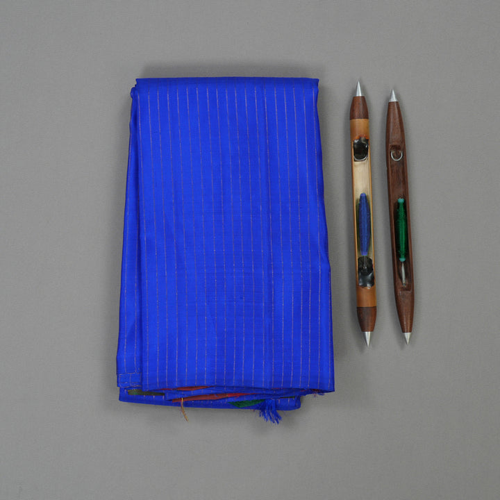 Hayagrivas Handloom Kanjivaram Silk Saree in refreshing Blue KBE841H3-1