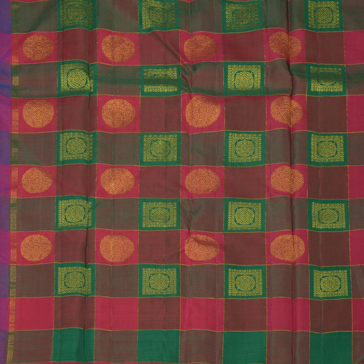 Hayagrivas Handloom Kanjivaram Silk Saree in refreshing Blue KBE841H3-1