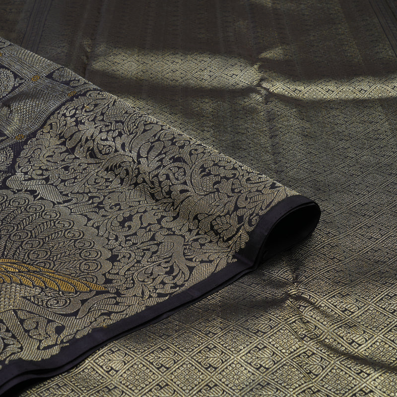 Hayagrivas Handloom Deep Nagapazham Kanjivaram Silk Saree KBE844H10-1