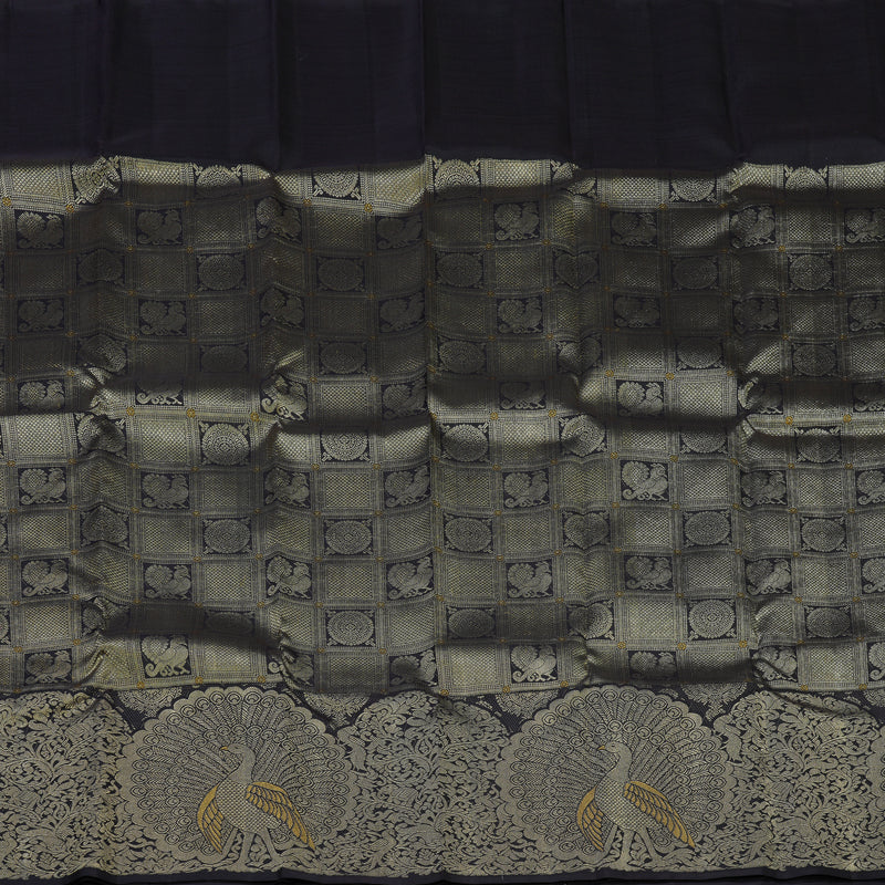 Hayagrivas Handloom Deep Nagapazham Kanjivaram Silk Saree KBE844H10-1