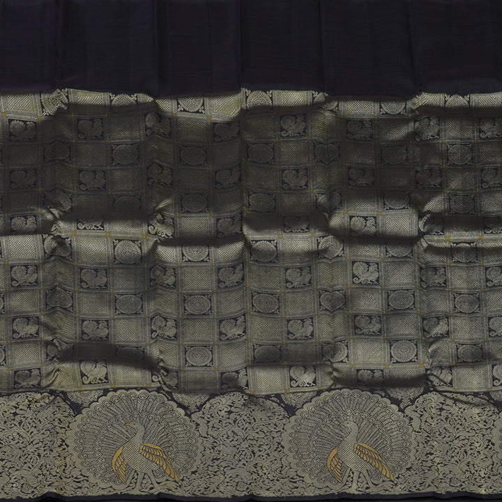 Hayagrivas Handloom Deep Nagapazham Kanjivaram Silk Saree KBE844H10-1