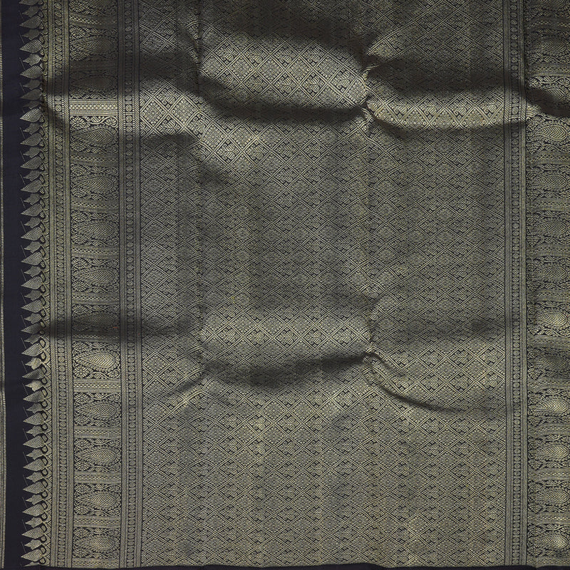 Hayagrivas Handloom Deep Nagapazham Kanjivaram Silk Saree KBE844H10-1