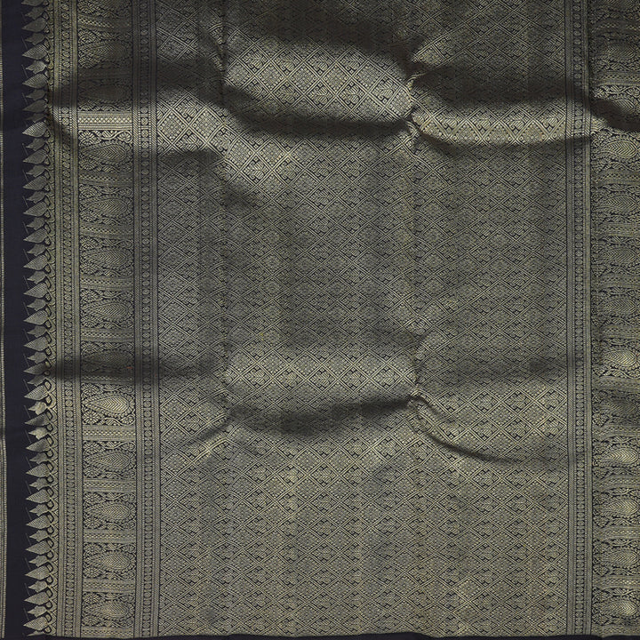 Hayagrivas Handloom Deep Nagapazham Kanjivaram Silk Saree KBE844H10-1