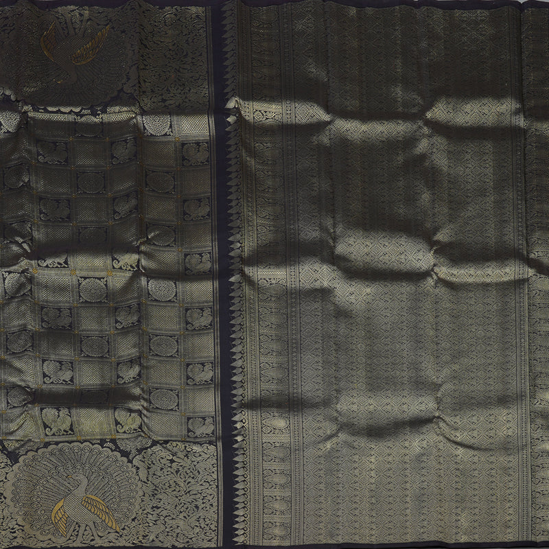 Hayagrivas Handloom Deep Nagapazham Kanjivaram Silk Saree KBE844H10-1