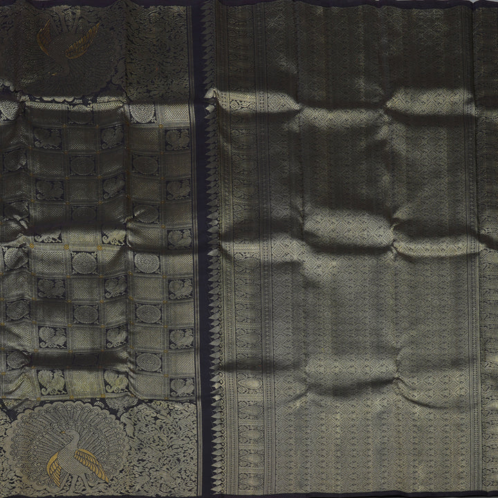 Hayagrivas Handloom Deep Nagapazham Kanjivaram Silk Saree KBE844H10-1