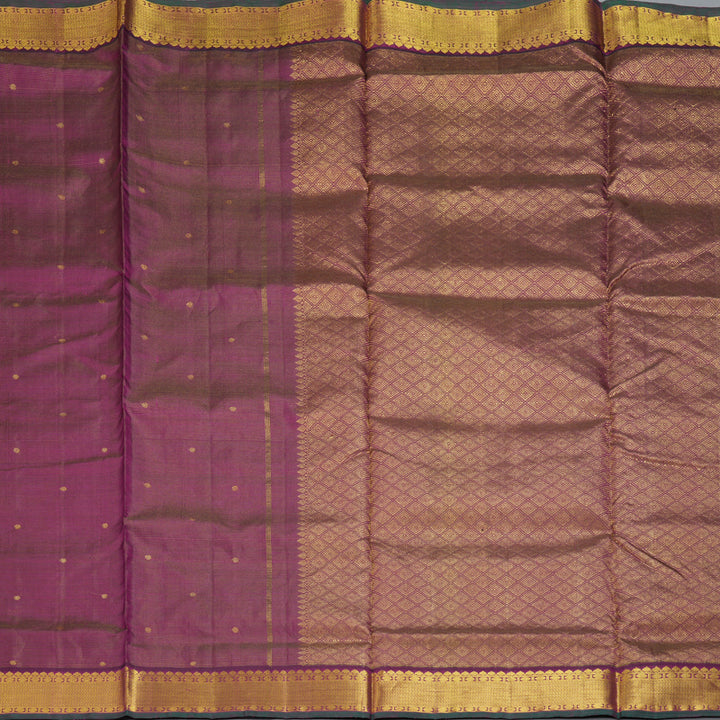 Hayagrivas Handloom Purple Ten Yards Silk Saree KBE845H10-1