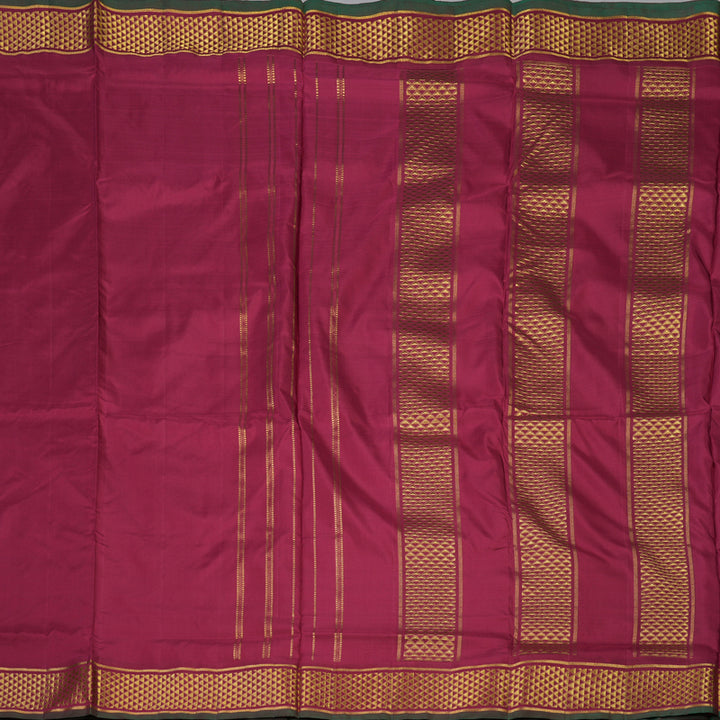 Hayagrivas Handloom Maroon Ten Yards Silk Madisar KBE845H8-1