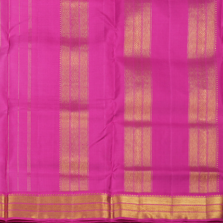 Hayagrivas Handloom Purple Kanjivaram Ten Yards Silk Saree with Rani Pink Border KBE845H9-2