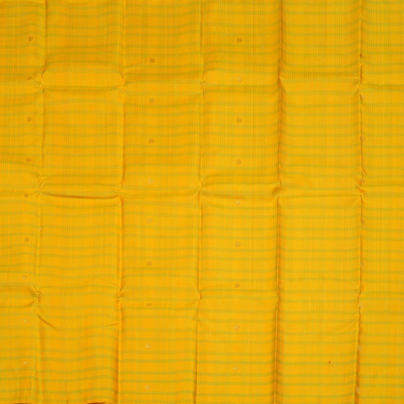 Hayagrivas Handloom Yellow Kanjivaram Silk Saree KBE853H13-5