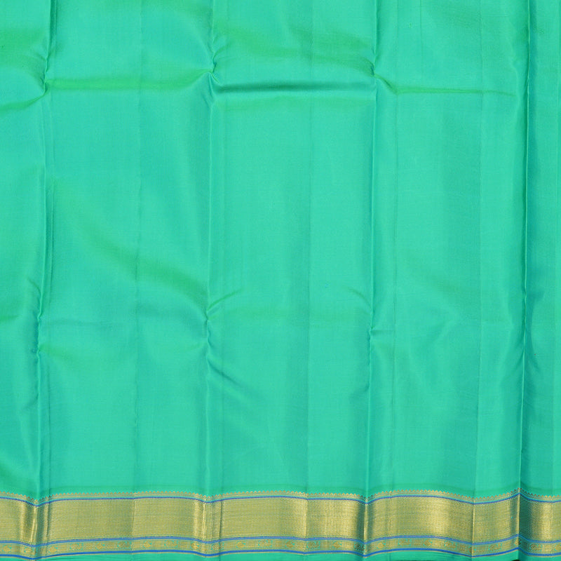 Hayagrivas Handloom Dark Pink Kanjivaram Silk Saree with Sea Green Border KBE853H7-4