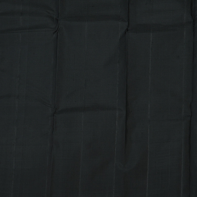 Hayagrivas Handloom Silver Grey Kanjivaram Silk Saree with Black Border KBE854H2-7