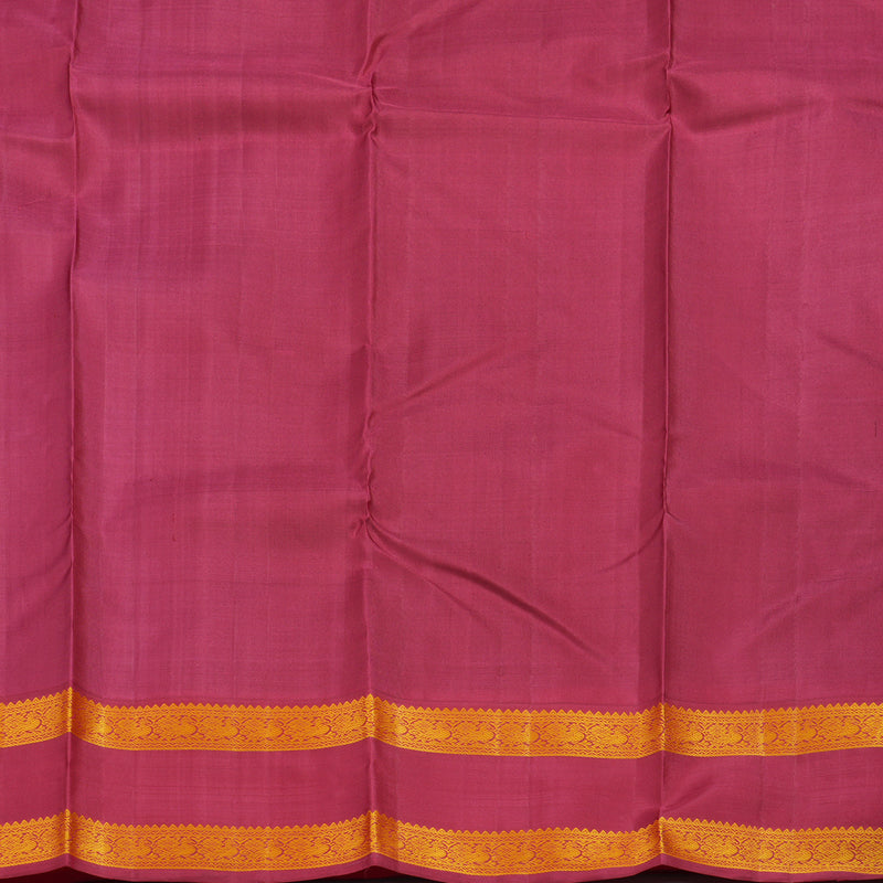 Hayagrivas Handloom Deep Jamun Shade Kanjivaram Silk Saree with Ganga Jamuna Border KBE854H5-1