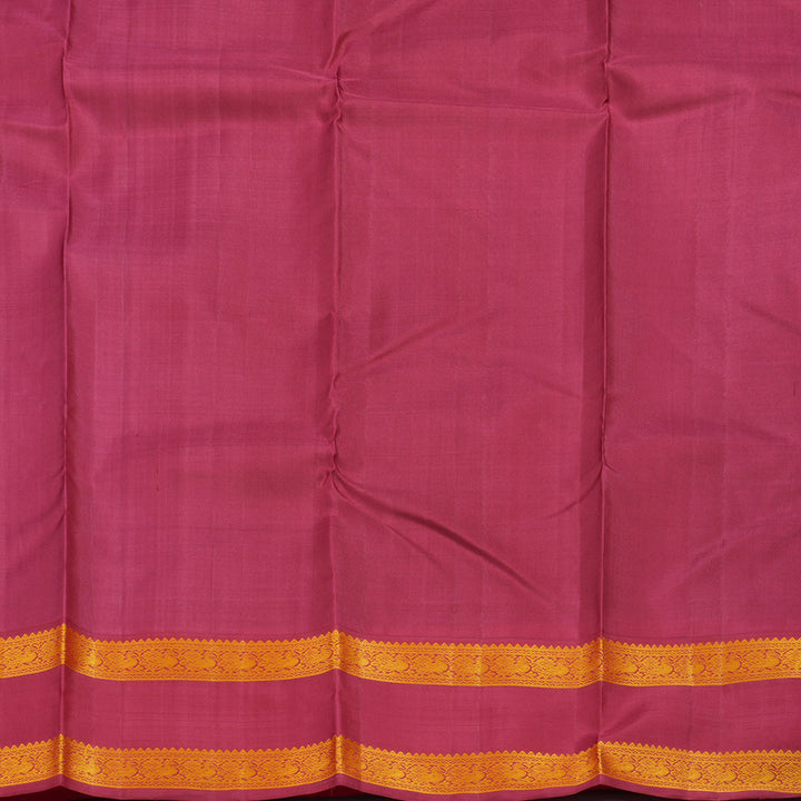 Hayagrivas Handloom Deep Jamun Shade Kanjivaram Silk Saree with Ganga Jamuna Border KBE854H5-1
