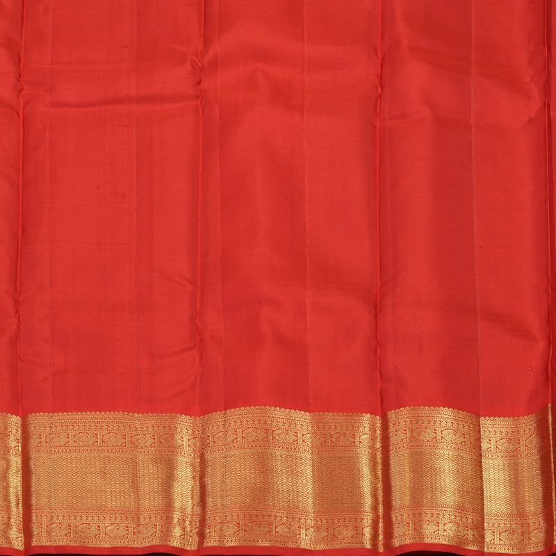 Hayagrivas Handloom Black Kanjivaram Silk Saree with Red Border KBE858H1-1