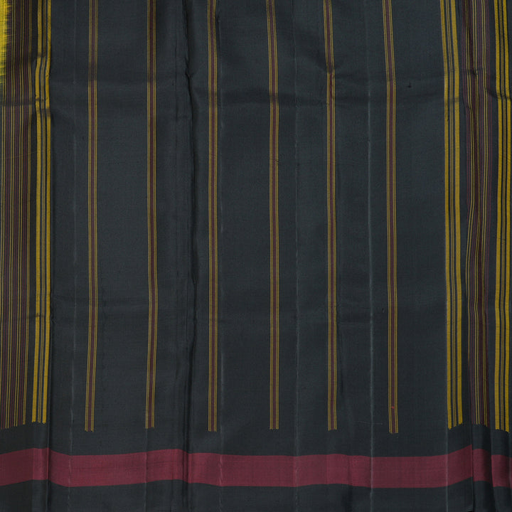 Hayagrivas Handloom Yellow Kanjivaram Silk Saree KBE866H11-2