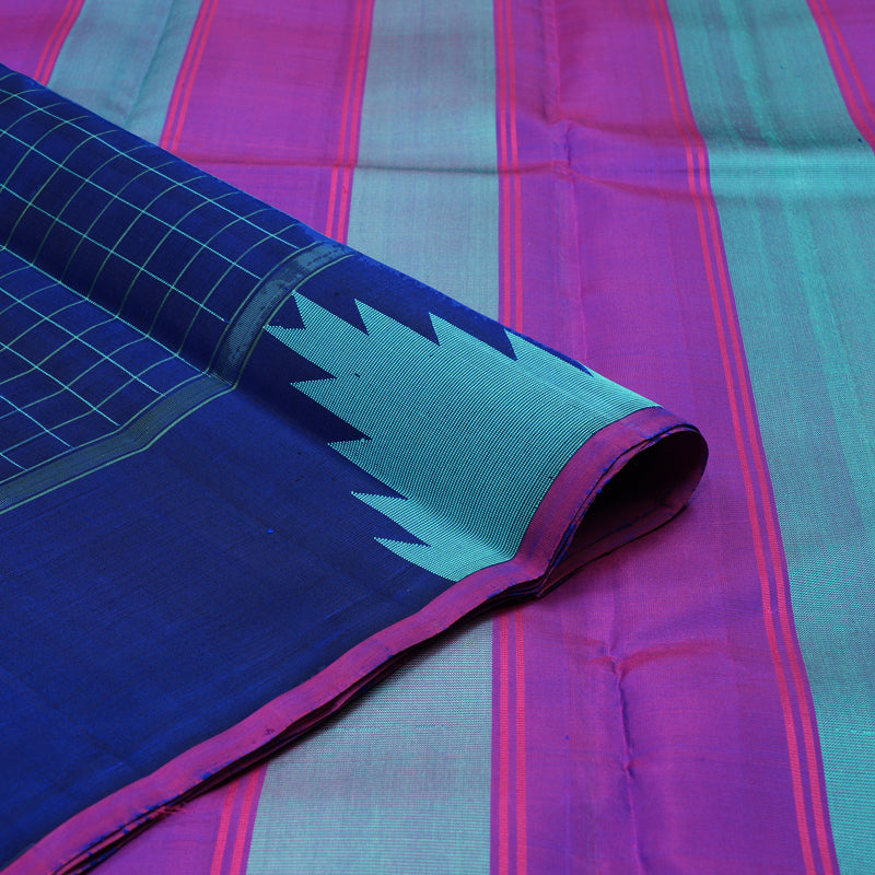 Hayagrivas Handloom Royal Blue Kanjivaram Silk Saree KBE866H6-4