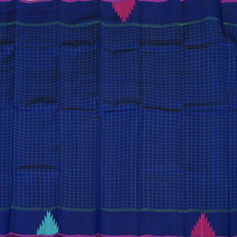 Hayagrivas Handloom Royal Blue Kanjivaram Silk Saree KBE866H6-4