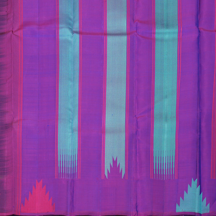 Hayagrivas Handloom Royal Blue Kanjivaram Silk Saree KBE866H6-4