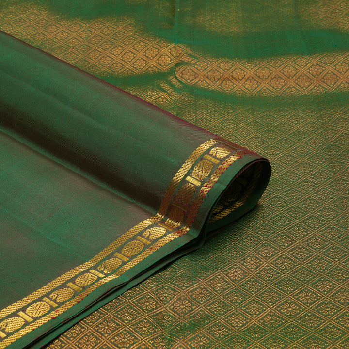 Hayagrivas Handloom Maroon Kanjivaram Silk Saree with Ganga Jamuna border KBE868H4-1