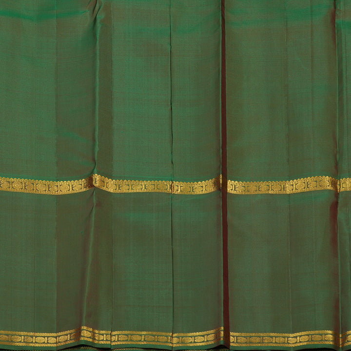 Hayagrivas Handloom Maroon Kanjivaram Silk Saree with Ganga Jamuna border KBE868H4-1