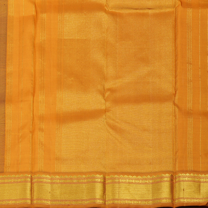 Hayagrivas Handloom Karum Pachai Kanjivaram Silk Saree with Mustard Border KBE873H1-1