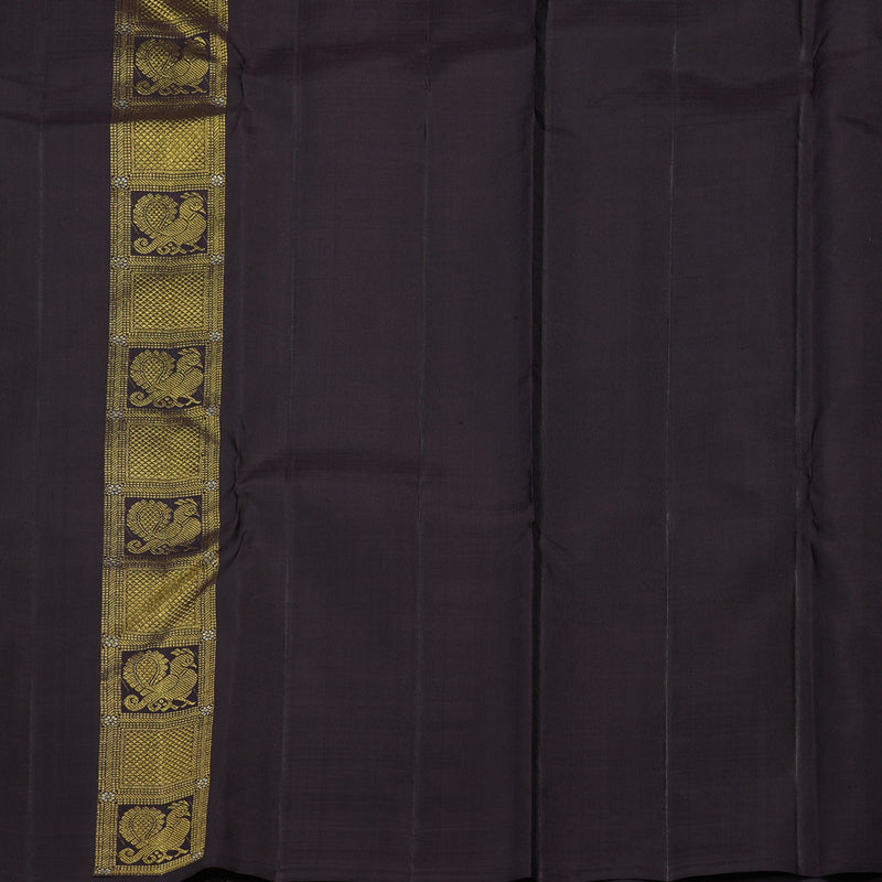 Hayagrivas Handloom Pure Kanjivaram Silk Saree in Regal Plum Purple KBE873H2-1