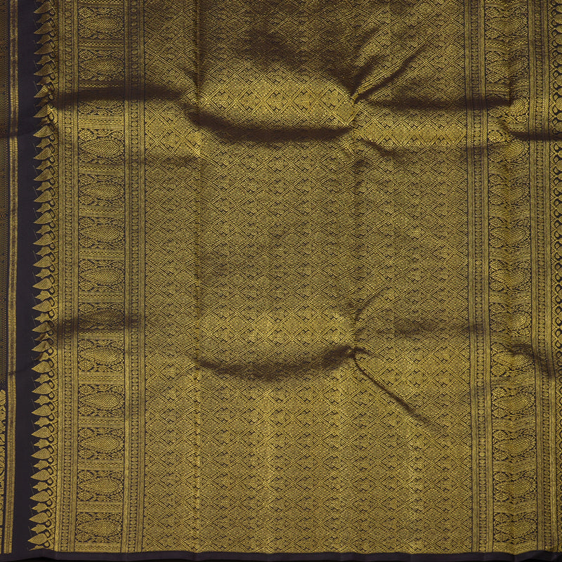 Hayagrivas Handloom Pure Kanjivaram Silk Saree in Regal Plum Purple KBE873H2-1