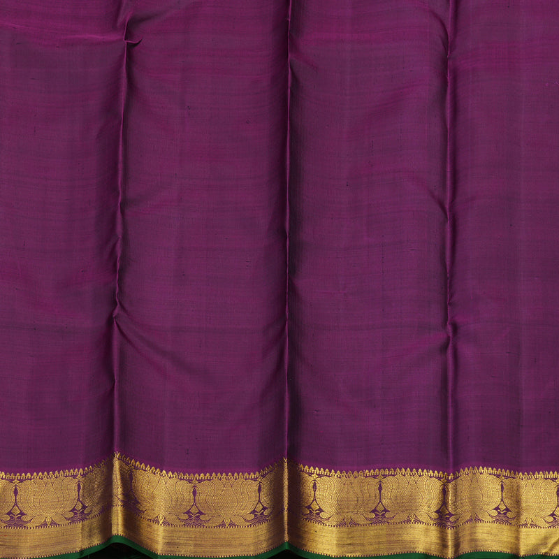 Hayagrivas Exclusive Handloom Bridal Kanjivaram Silk Saree in Lively Green KBE877H2-1